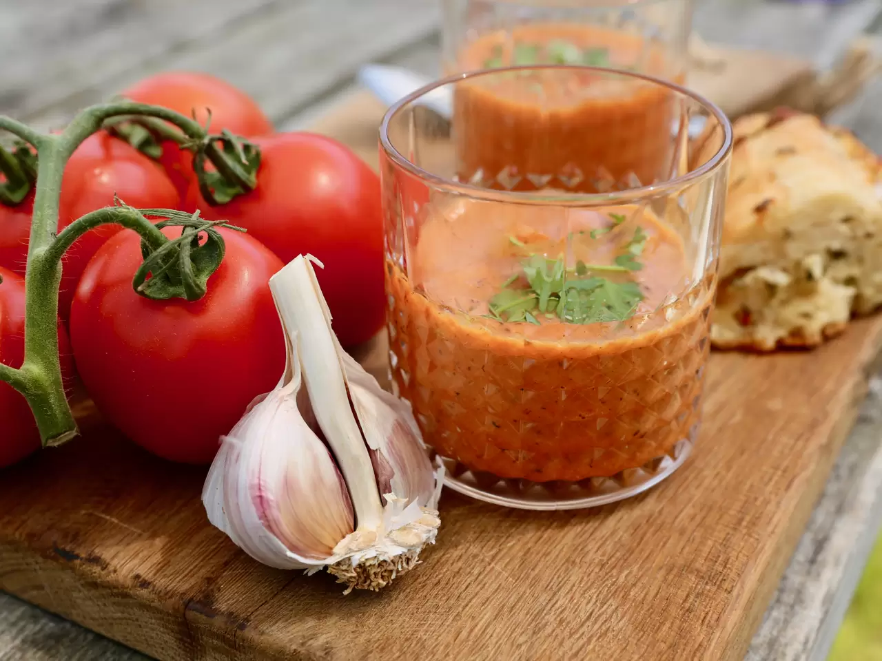 Gazpacho van gegrilde paprika en tomaten - Lindenhoff