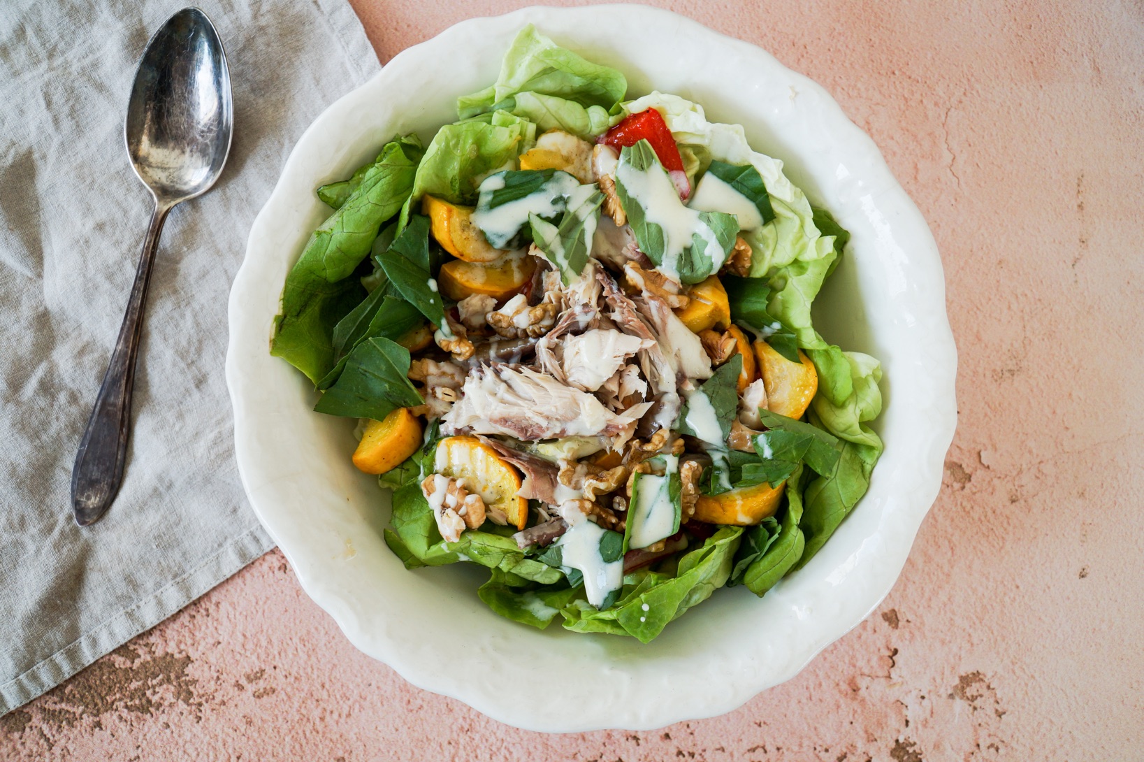 deze aanval magnetron Salade met gerookte makreel en geroosterde groenten - Lindenhoff