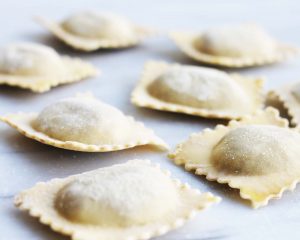 Ravioli zalm/kappertjes